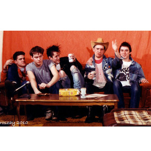 Snfu snfu being interviewed for cable show  1983. photo taken by someone else but i own the negs squared.