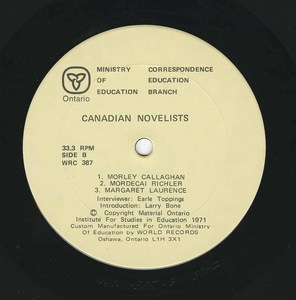 Va canadian poets ontario ministry of education vinyl 02 cdn novelists label