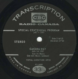 Cbc radio canada day 1967 side 02 english label