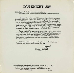 Dan knight joy back