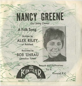 45 bob unrau nancy greene bw rossland pic sleeve front