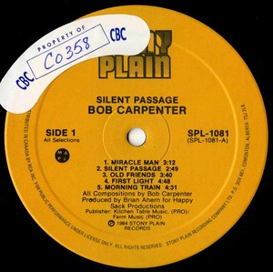 Bob carpenter silent passage label 01