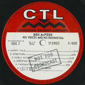 Ben mcpeek his voices and his orchestra label 02