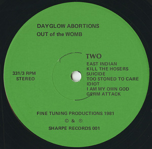 Dayglo abortions out of the womb label 02