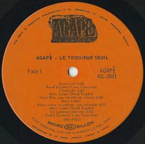 Agape   le troisieme seuil label 01