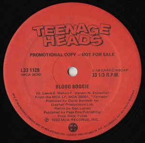 Teenage heads blood boogie %28promo%29 label 02