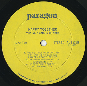 Al baculis singers happy together %28ctl paragon%29 label 02