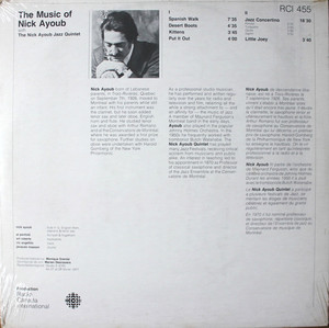 Ayoub  nick quintet   the music of nick ayoub back