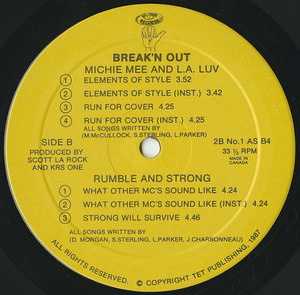 Va break'n out michie mee label 01