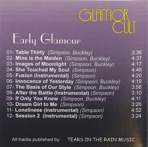 Cd glamor cult   early glamor cult back