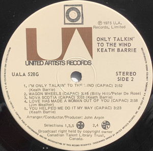 Barrie  keath  only talkin' to the wind label 02