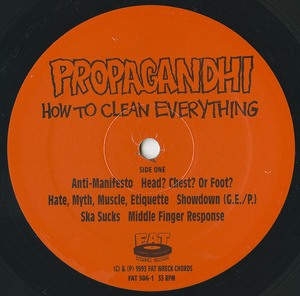 Propaghandi  how to clean everything label 01