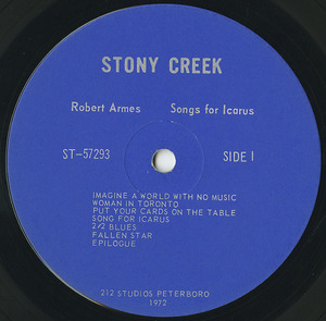 Robert armes songs for icarus label 01