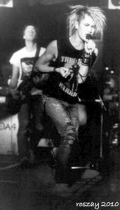 Snfu marc belke and ken chin aka chi pig of snfu  january  1985