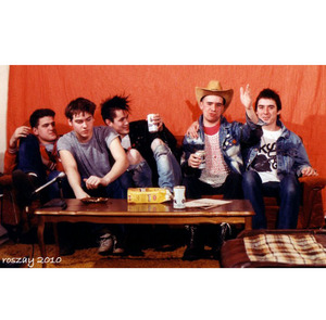Snfu snfu being interviewed for cable show  1983. photo taken by someone else but i own the negs squared.