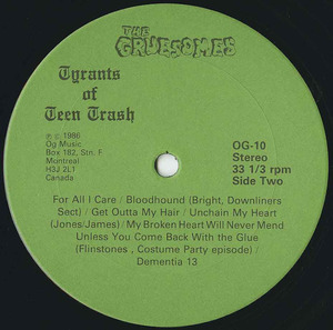 Gruesomes tyrants of teen trash label 02