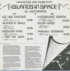 Lightdreams   islands in space back