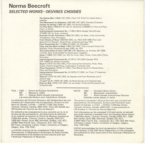 Norma beecroft capac back