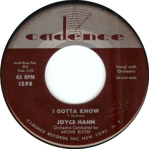 Joyce hahn i gotta know cadence