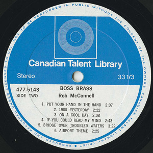 Rob mcconnell and the boss brass   on a cool day label 02