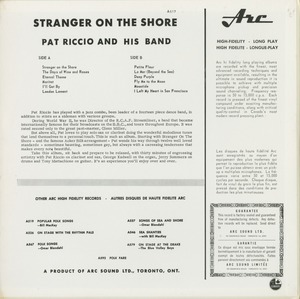 Pat riccio and his band %e2%80%8e%e2%80%93 stranger on the shore back