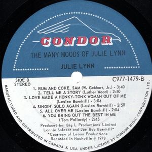 Julie lynn the many moods of canadian artist 1978 condor lp 41572298