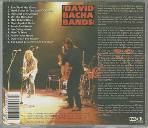 Cd david bacha band   no sleep until after stonehenge jewel back