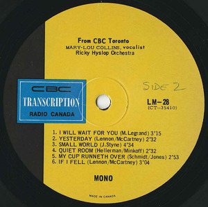 Mary lou collins   ricky hyslop cbc lm 28 label 02