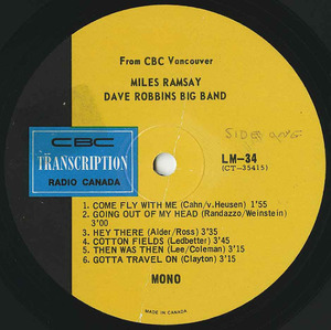 Miles ramsay dave robbins big band cbc lm 34 label 01