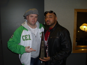 Mc shadow   don carlito with his 1991 juno award