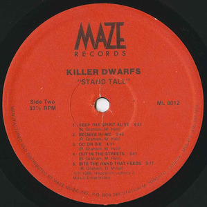 Killer dwarfs stand tall label 02