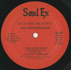 Soul explosion band   out of many one people label 01