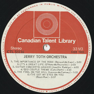 Jerry toth the music of ctl 5116 label 02