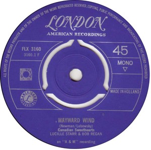 Bob regan and lucille starr wayward wind