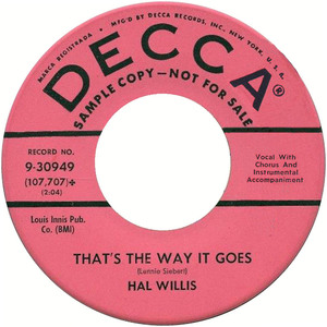 Hal willis thats the way it goes decca