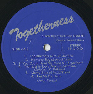 Dunsmuir's folk rock singers togetherness label 01