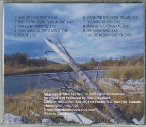 Cd heidi burtenshaw   here up in the north jewel back