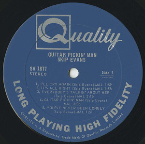 Skip evans   guitar pickin man label 01