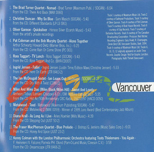 Cd va jazz vancouver insert back