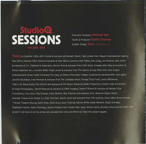 Cd va studio q sessions insert back