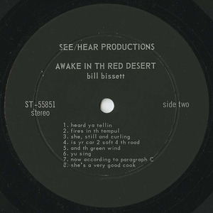 Bill bissett   th mandan massacre   awake in th red desert label 02