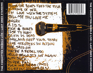 Forgottenrebels live lastonesstanding cd traycard