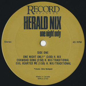 Herald nix   one night only label 01