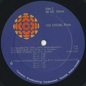 Ida krehm   plays piano music from russia label 01