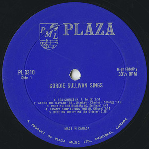 Gordie sullivan   sings label 01