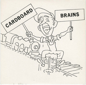 45 cardboard brains the white ep front