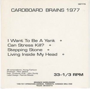 45 cardboard brains the white ep back