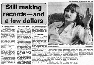 Calgary sun dec 1980