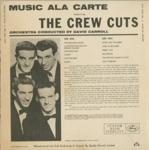 Crew cuts   ala carte back