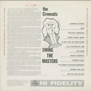 Crew cuts   swing the masters back